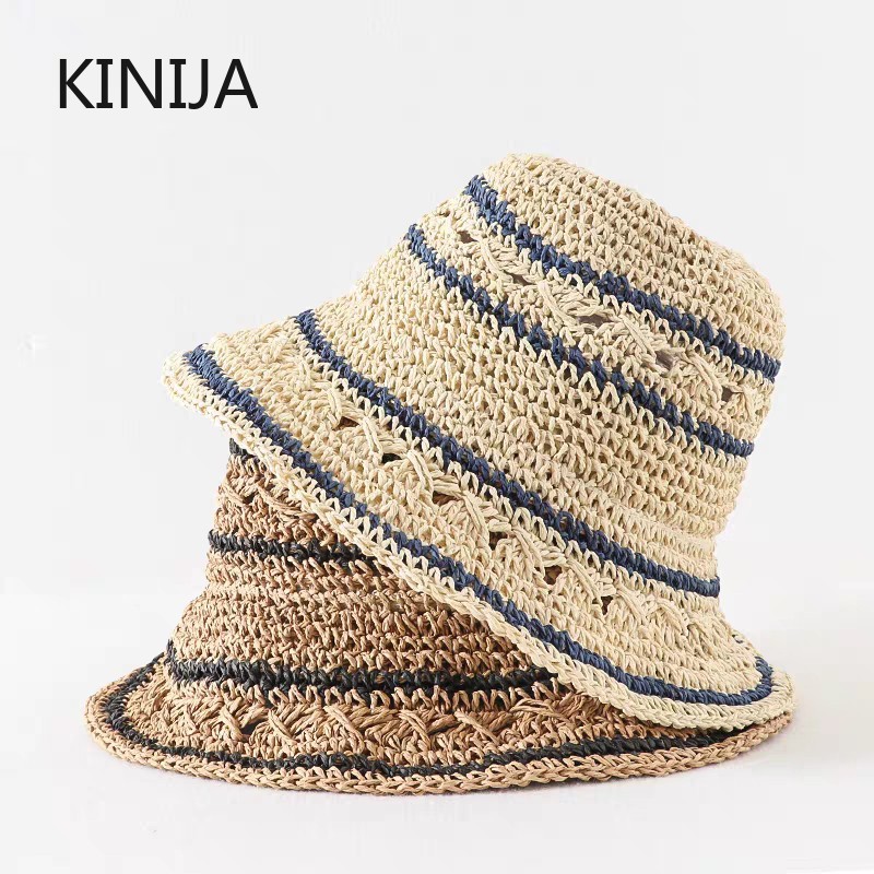 Yaz Şapka Kadın Hasır Güneş Şa - Bucket Hat Straw incelemesi ve fiyatı