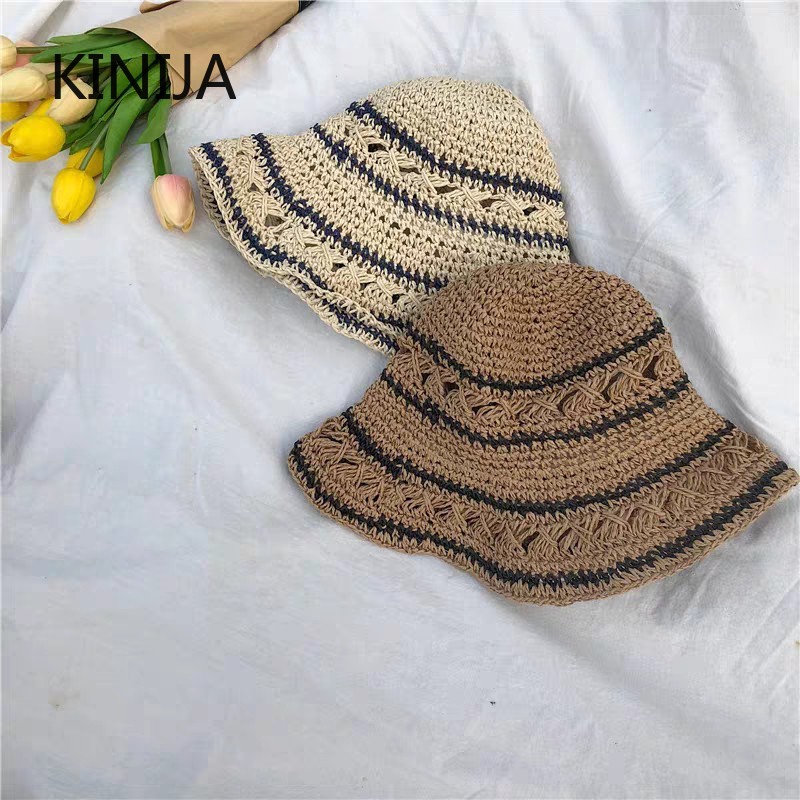 Yaz Şapka Kadın Hasır Güneş Şa - Bucket Hat Straw incelemesi ve fiyatı