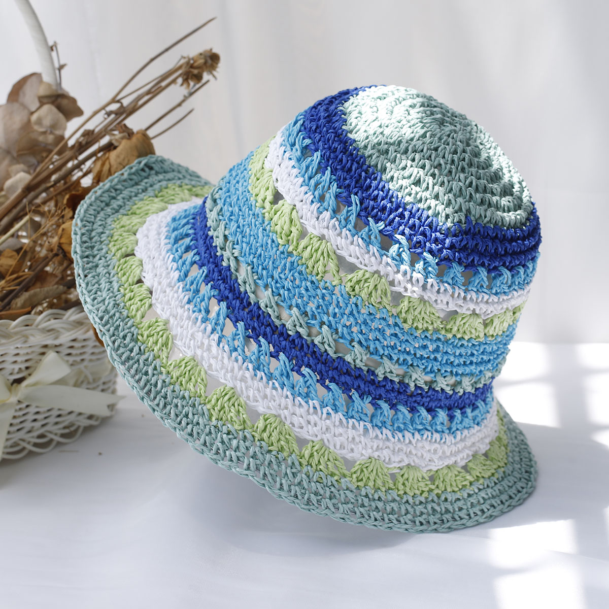 Kadın şapkalar için yeni moda  - Bucket Hat Straw incelemesi ve fiyatı